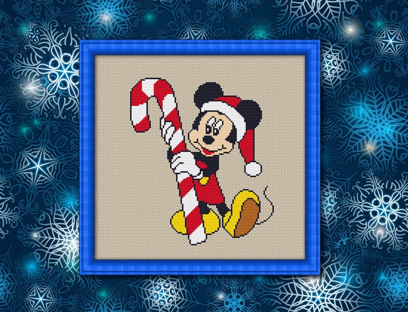 MICKEY MOUSE Counted Cross Stitch Pattern PDF Cross Stitch Etsy