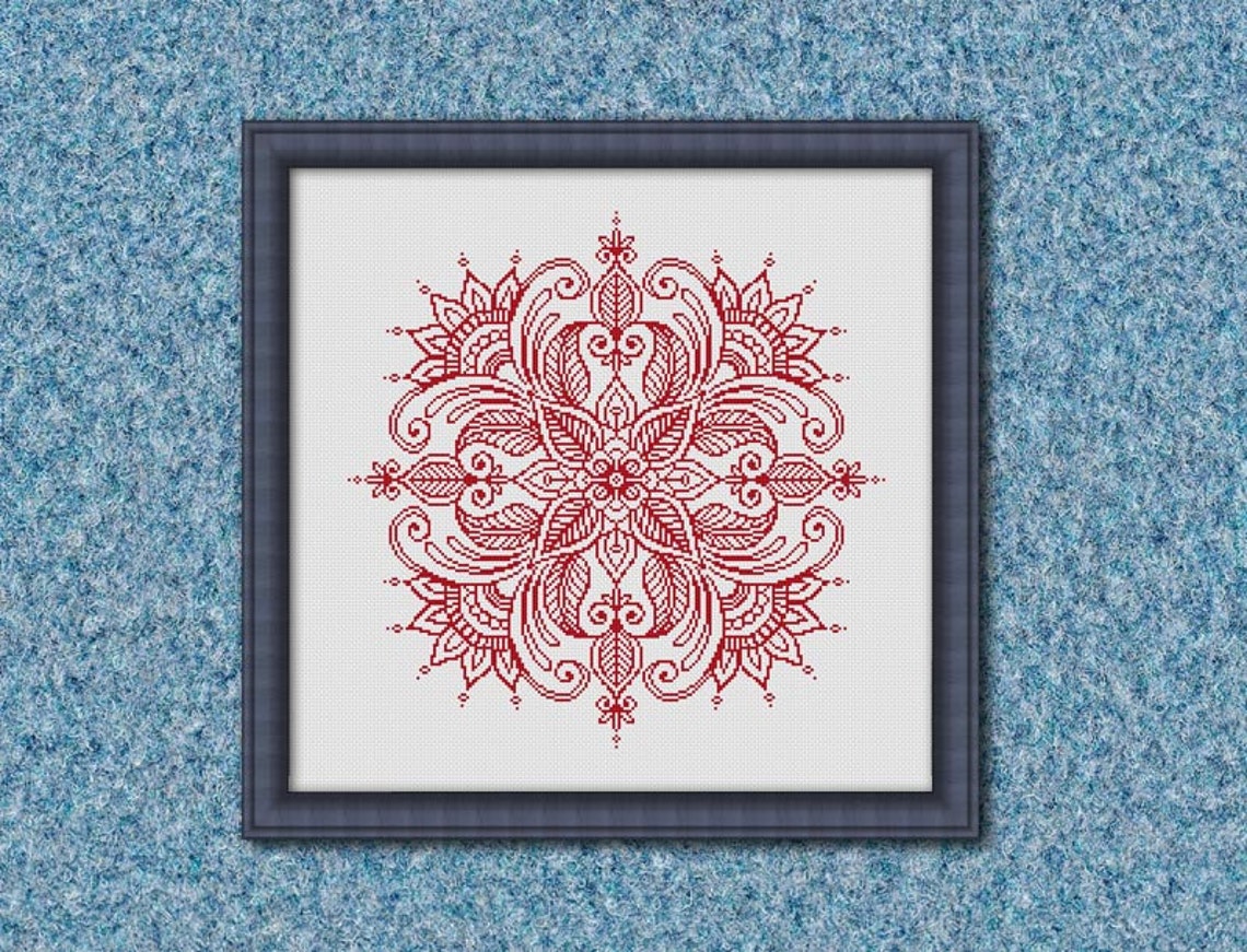 Mandala Counted Cross Stitch Pattern PDF Cross Stitch Chart | Etsy