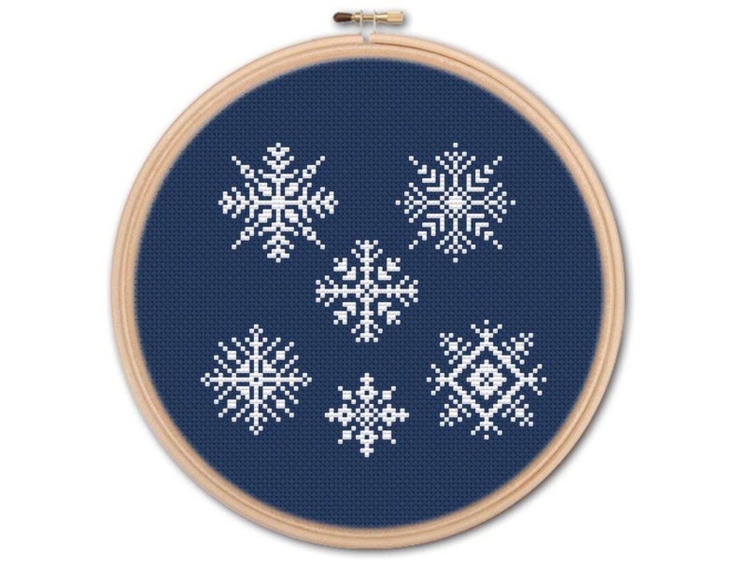 Snowflakes Counted Cross Stitch Pattern PDF Cross Stitch - Etsy