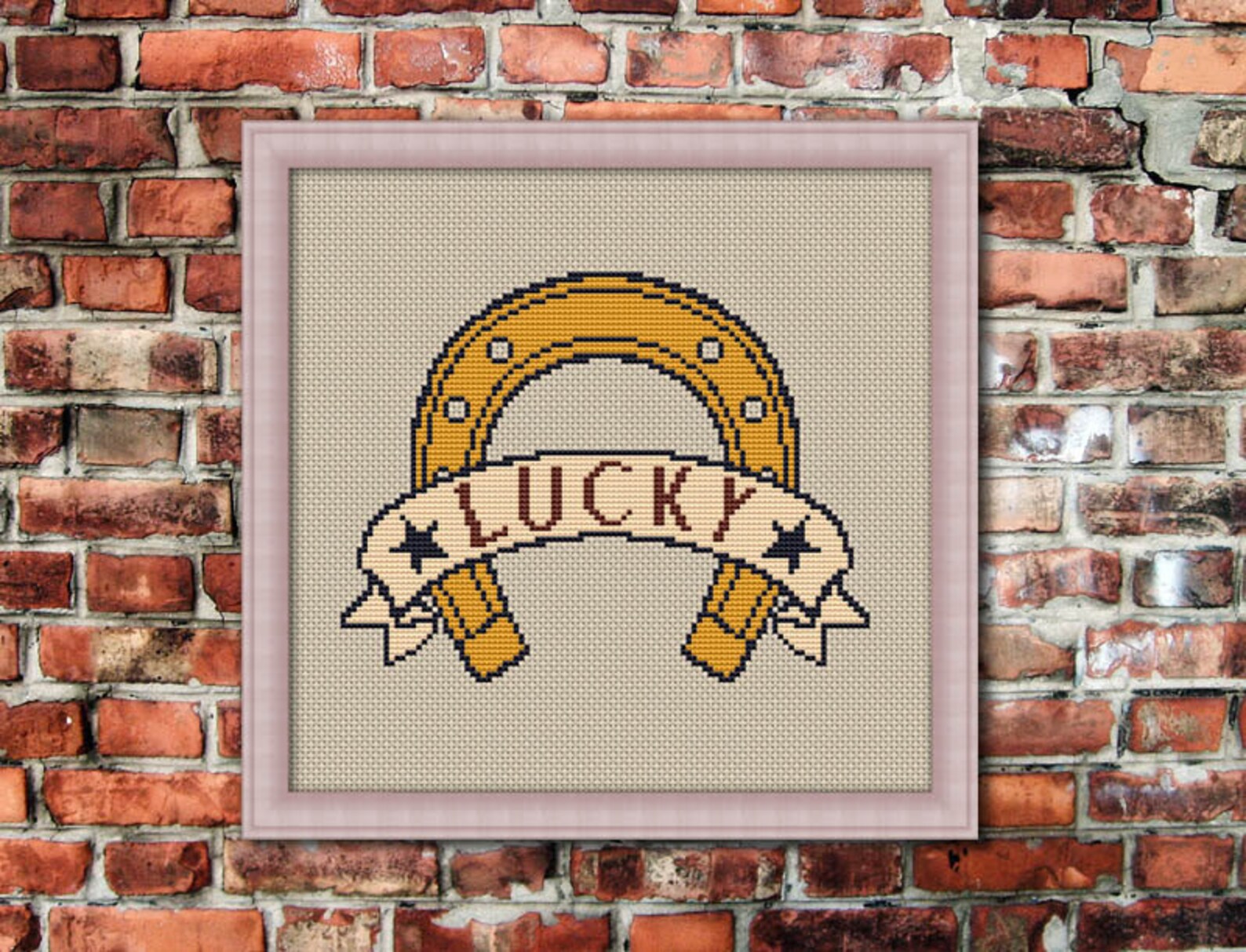 Lucky Horseshoe Counted Cross stitch Pattern PDF Cross Etsy