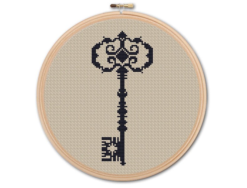 Vintage Key Counted Cross stitch Pattern PDFCross Stitch Etsy