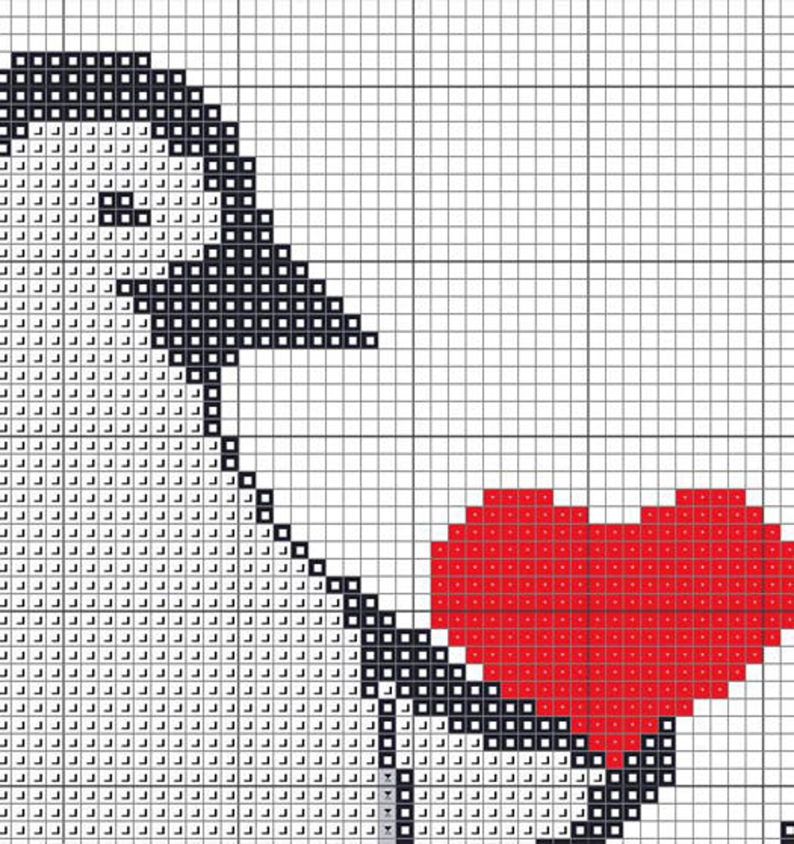 Penguins in love Counted Cross stitch Pattern PDF Cross Etsy