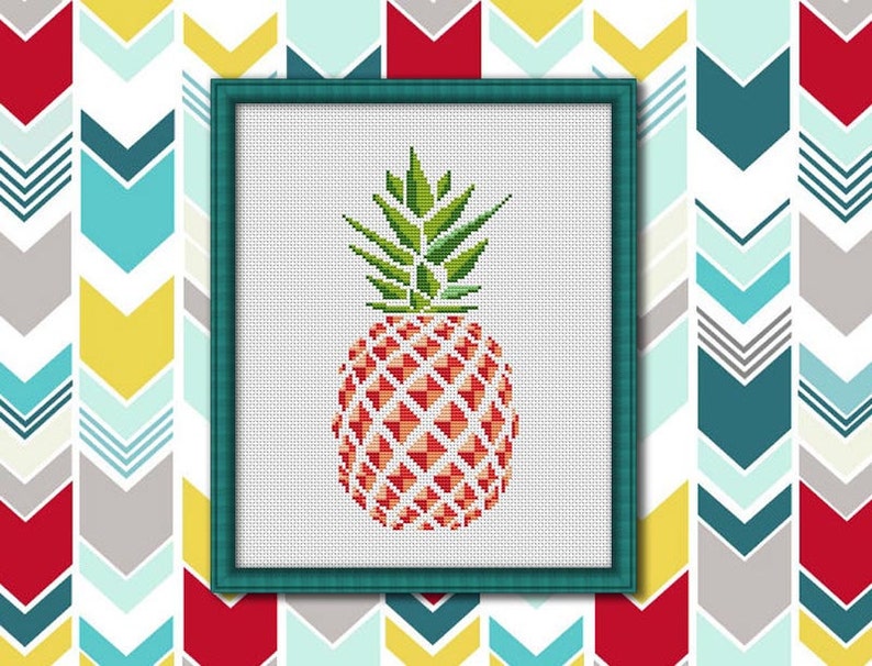 Pineapple Counted Cross Stitch Pattern PDF Cross Stitch Etsy