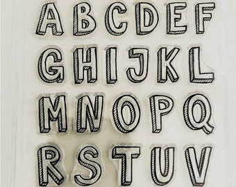 Alphabet Buchstaben Briefmarken-Vintage-Stil Alphabet Buchstaben Anzahl Symbol Stempel Dichtungen in Holzkiste Fall Alphabet Buchstaben Zahlen Set von 70 St/ück