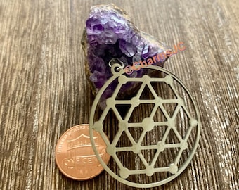 Wisiorek ze stali nierdzewnej Metatron Cube: amulet świętej geometrii