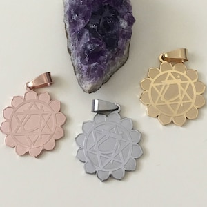 ANAHATA CHAKRA  Solid Stainless Steel  , Chakra #4, Represents the ability to love