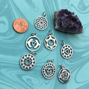 Chakra top symbol charms