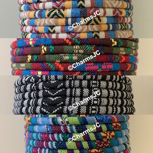 1 Yard/ 36 Inches 6mm Ethnic cloth rope cord, Lightweight and flexible easy to work with, Bohemian and hippies Styles