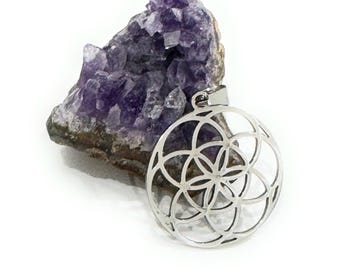 Seed of Life Pendant – Sacred Geometry Charm Necklace | Spiritual Jewelry, Meditation & Yoga Gift, Flower of Life Inspired Jewelry