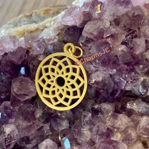 SAHASRARA Gold Plated Round Stainless SteelChakra, Crown Chakra #7