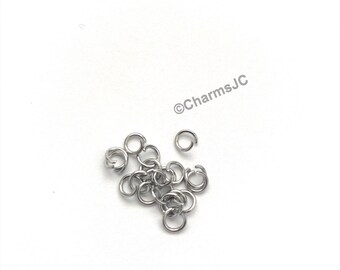 100 Stainless Steel Jump Rings, Findings for Jewelry Making and other DIY projects,