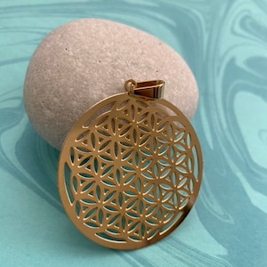 48mm FLOWER of LIFE Pendant-Charm Gold Plated