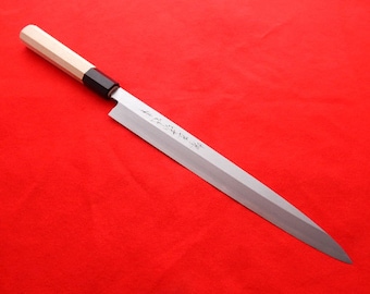Sakai Takumi Ajimasa Yasuki Blue Steel #2,  Japanese Chef’s Yanagiba/Sashimi Knife for Right Handed, Hongasumi-Finish