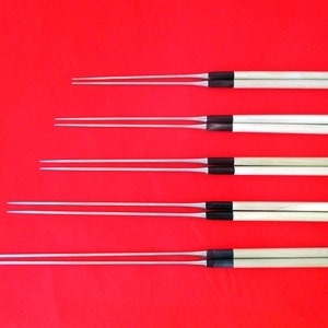 YuiSenri Japanese Chef&#39;s tool, &quot;MORIBASHI&quot; Chopsticks,Stainless Steel,120-240mm(4.7&quot;-9.4&quot;), Magnolia Wood Handle with Buffalo Horn Bolster