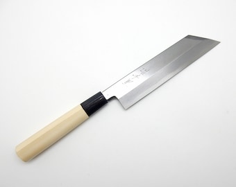 YuiSenri Original Pro Knife/Yasuki White Steel(Shirogami), Chef's Mukimono Knife  Professional D-shaped Handle