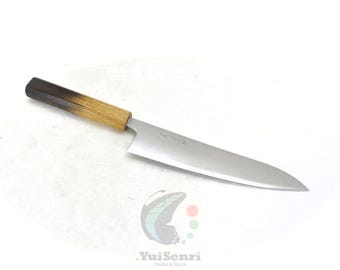 YuiSenri Original Ginsan Gyuto 210 mm – Japanese Stainless Chef’s Knife with Octagonal Oak Handle