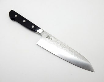 YuiSenri Aonikou(Yasuki Blue Steel#2) Warikomi,Chef's Santoku 180 mm/7.1"