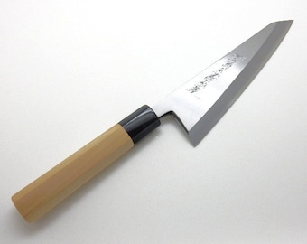 Yoshihiro Hongasumi White Steel #2 Garasuki – Yasuki Shirogami Japanese Poultry Knife with Magnolia Wood Handle