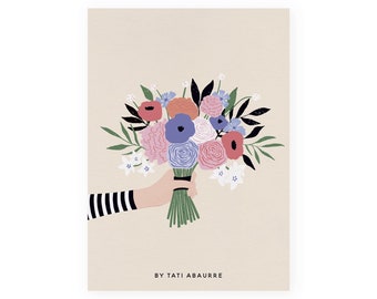 Woodstrip Bouquet Wildflowers sheet