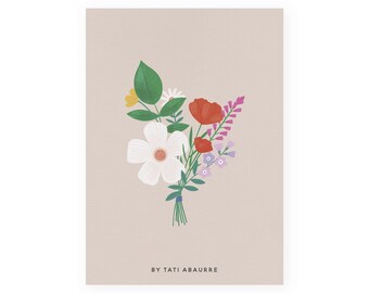 Woodstrip Bouquet Wildflowers sheet