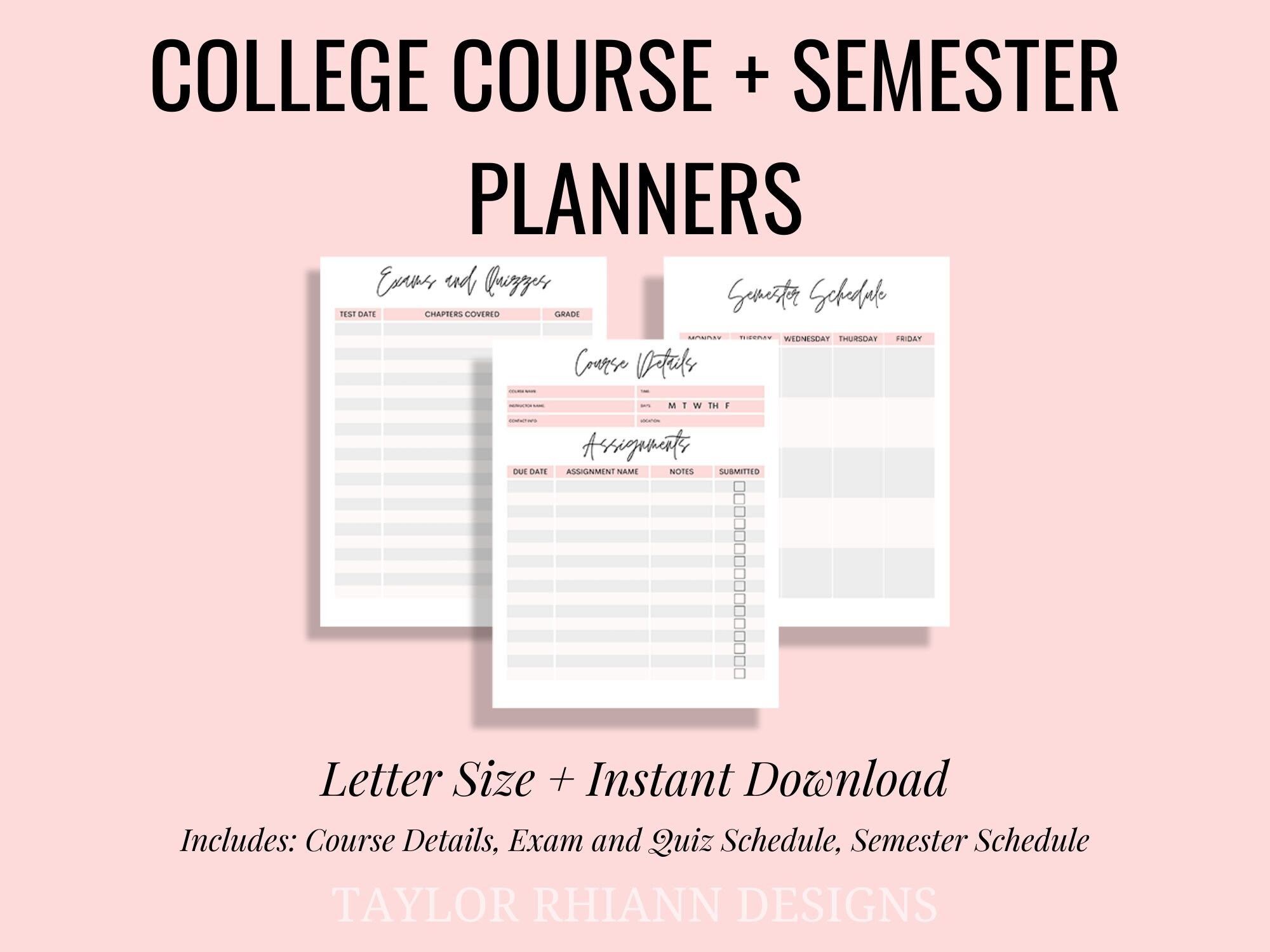 College Course and Semester Planner Digital Download College, University, School Course Planner Printable Instant Download - Etsy college-course-and-semester-planner-digital-download-college-university-school-course-planner-printable-instant-download-etsy