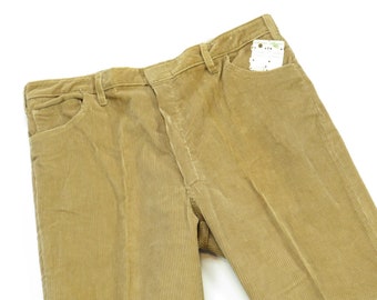 Mens NWT Vintage Corduroy Pants Light Brown Beige Tag 40 Waist FLAW