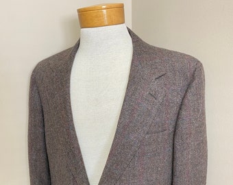 Veste Sport Homme Moss Tweed Wool, 40R, Bleu, Coupe Classique