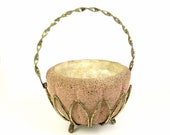 Vintage Concrete Planter and Stand