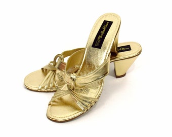 vintage gold sandals