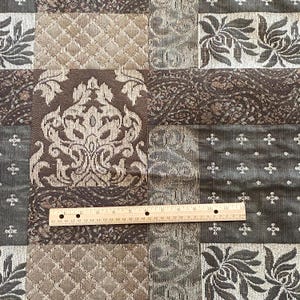 1 YD Brown Taupe Bloc Upholstery Fabric