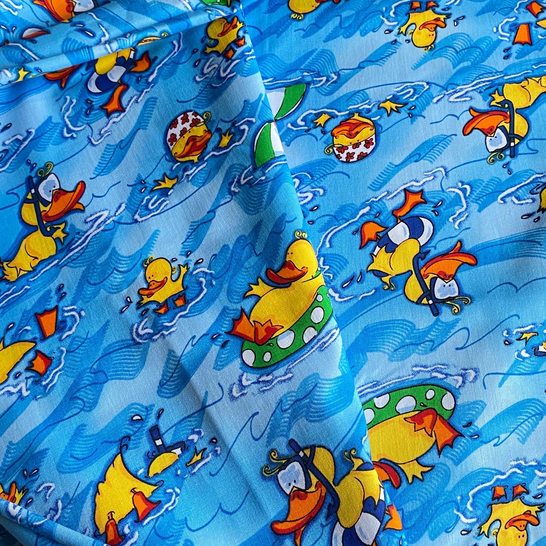 BTY Novelty Ducks Fabric Blue Cotton 2004 Timeless Treasures - Etsy