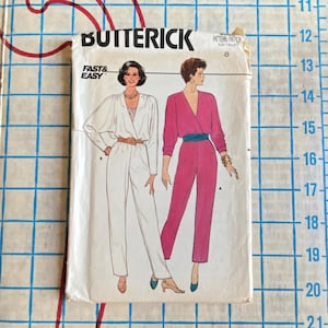 Womens Uncut 1980s Jumpsuit Pattern Size 8 Butterick 3080