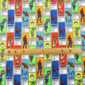 2 YD Marvel Comic Strip Flannel Fabric Super Hero - Etsy