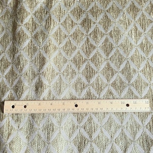 BTY Muted Green Geometric Chenille Upholstery Fabric