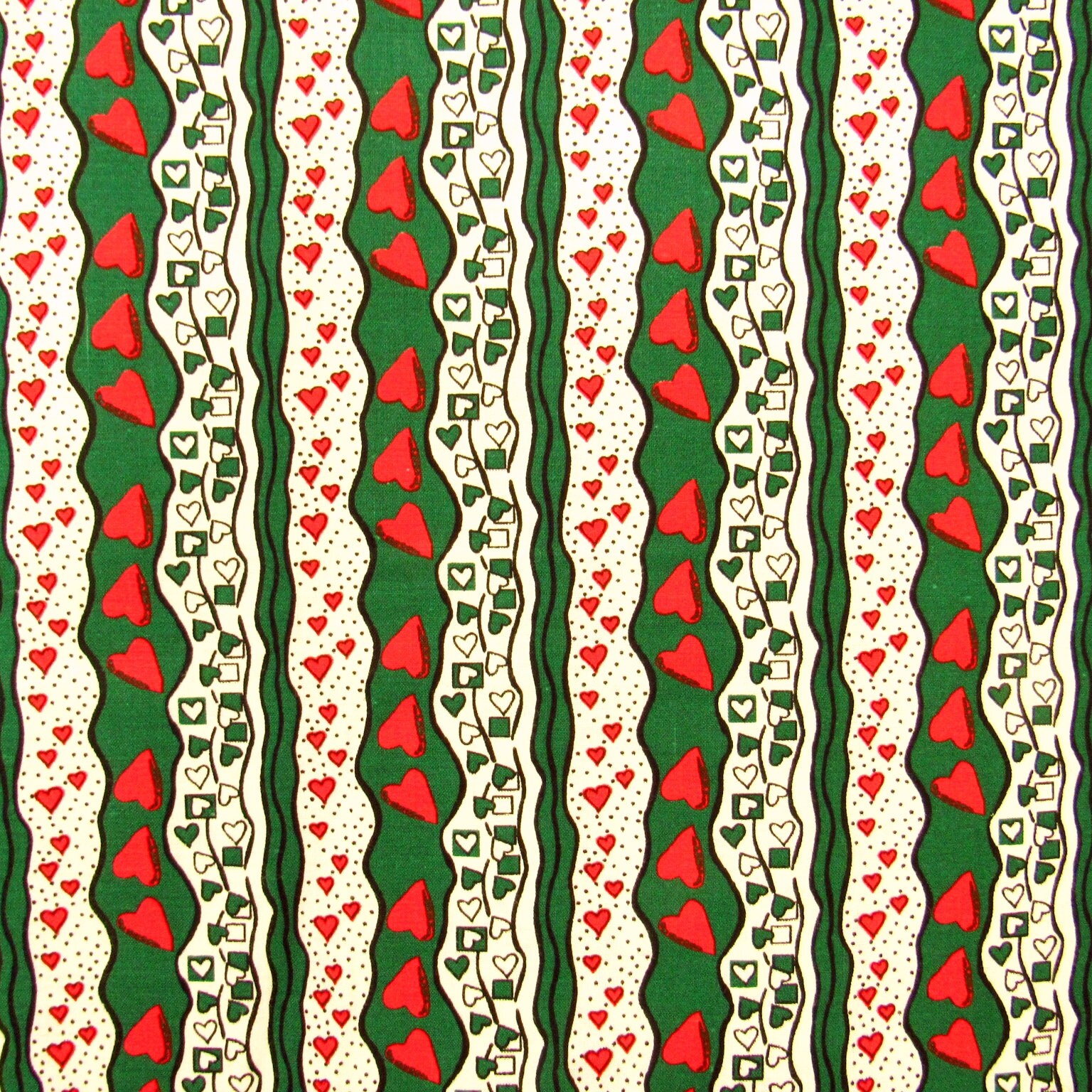 1 yarda Vintage Christmas Fabric Material Algodón Rayas Verdes Etsy