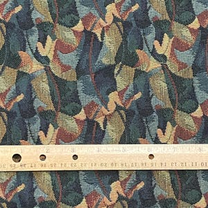 1 YD 1990s Abstract Tapestry Fabric Muted Tone Upholstery