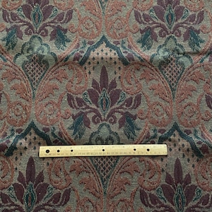 1.5 YD Muted Baroque Tapestry Fabric Brown Upholstery