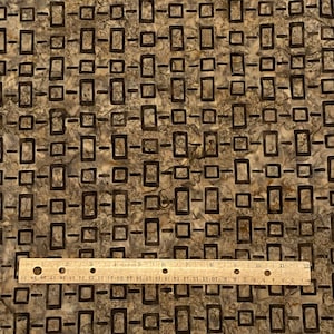 1.3 YD Brown Geometric Cotton Batik Fabric