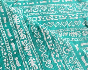 BTY 1980s Bold Pastel Stripe Knit Fabric Green