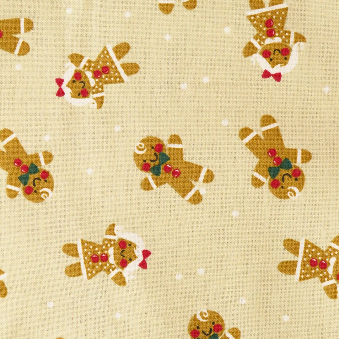 Joann Fabric Gingerbread Toss Fabric Beige Cotton BTY Etsy