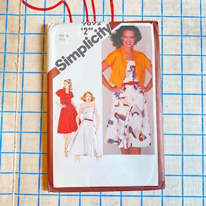 Miss Uncut 1980s Sundress Pattern Size 18 Simplicity 9892