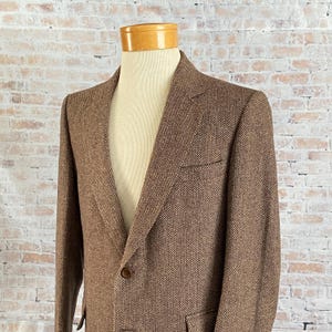 Mens Vintage Tweed Sport Coat Brown 41R 42R