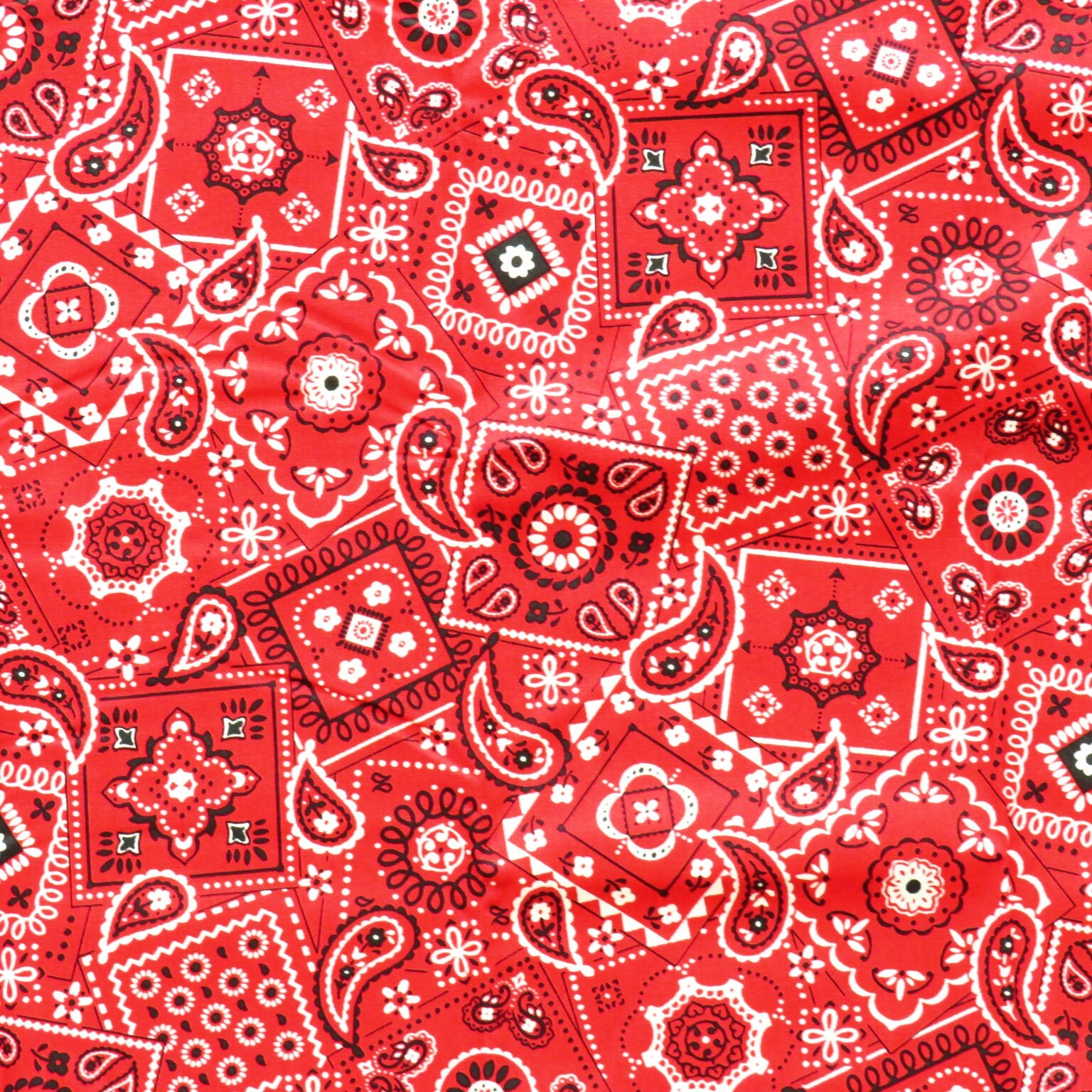 Red Bandana Print Fabric Red Cotton Waverly Etsy