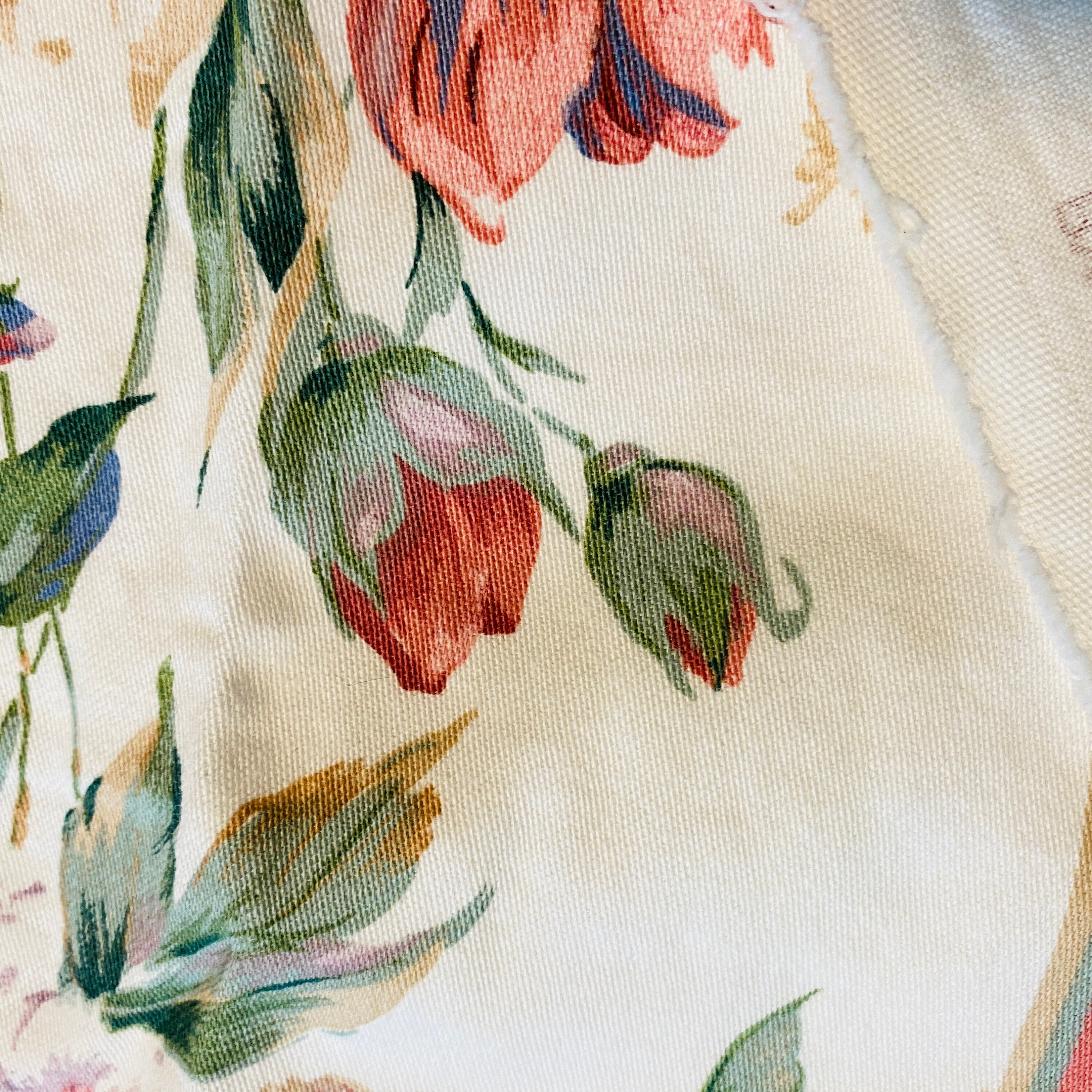 2.7 YD Vintage Floral Stripe Upholstery Fabric Decor - Etsy
