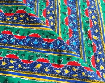 BTY 1980s 90s Abstract Stripe Knit Fabric Vintage