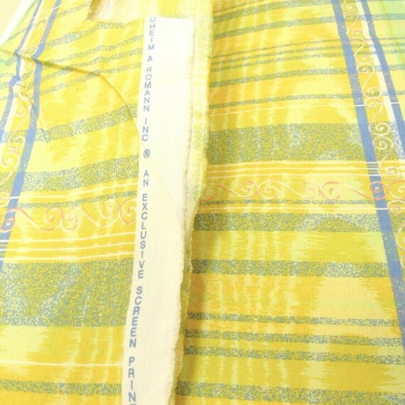 Bty Yellow Blue Home Decor Fabric Vintage Upholstery Cotton - Yellow Home Decor Fabric Bty Yellow Blue Home Decor Fabric Vintage Upholstery Cotton - Yellow Home Decor Fabric