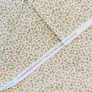 1 YD Small Print Floral Leaf Fabric Quilting Cotton