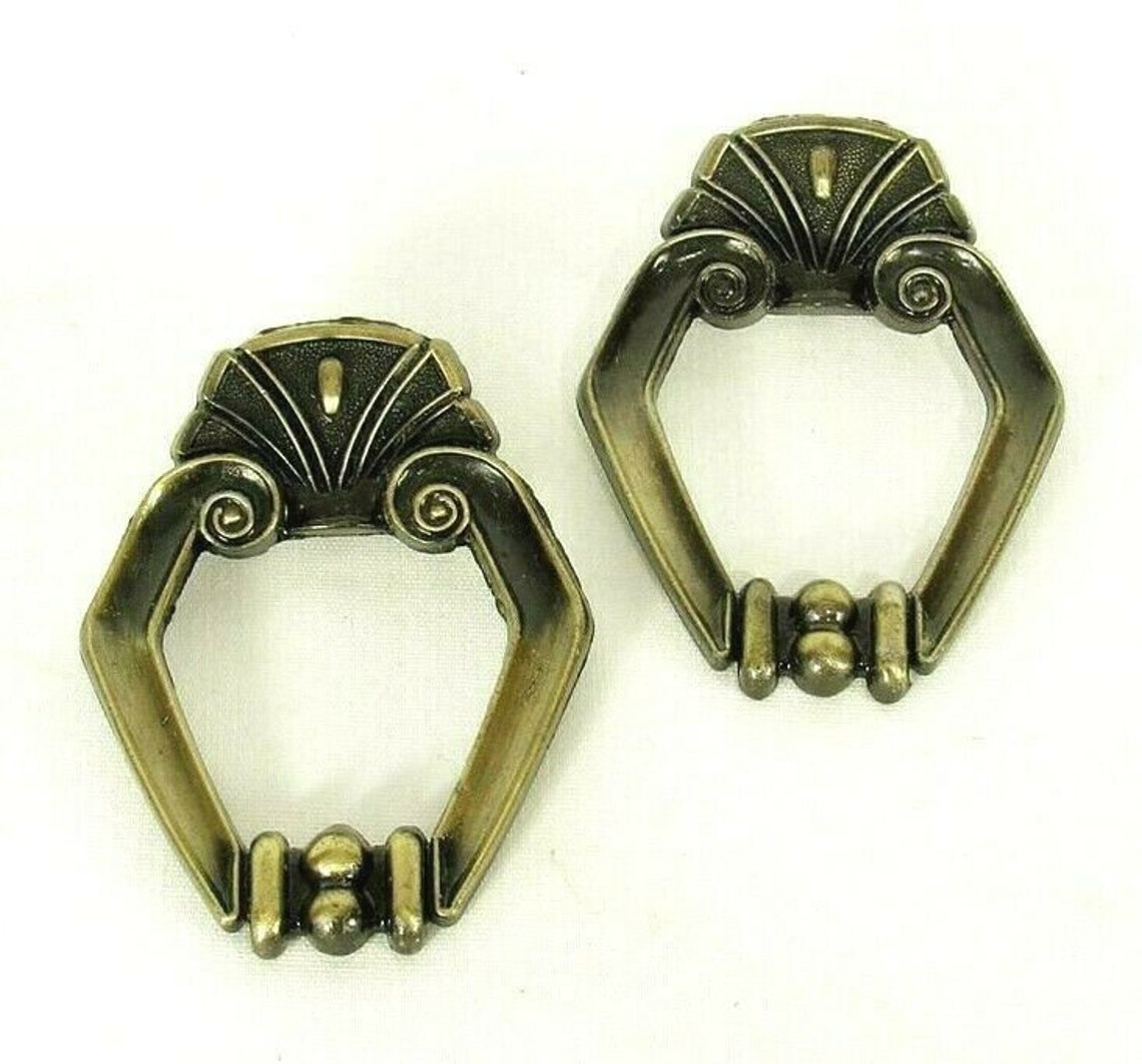 Lot Vintage Drop Pulls 1960s Mod Single Screw Etsy