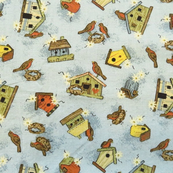 Birdhouse Fabric Etsy