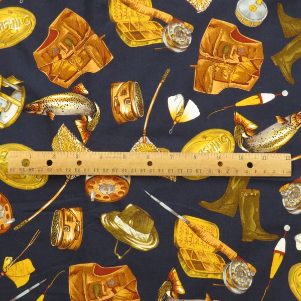Fishing Theme Fabric Etsy